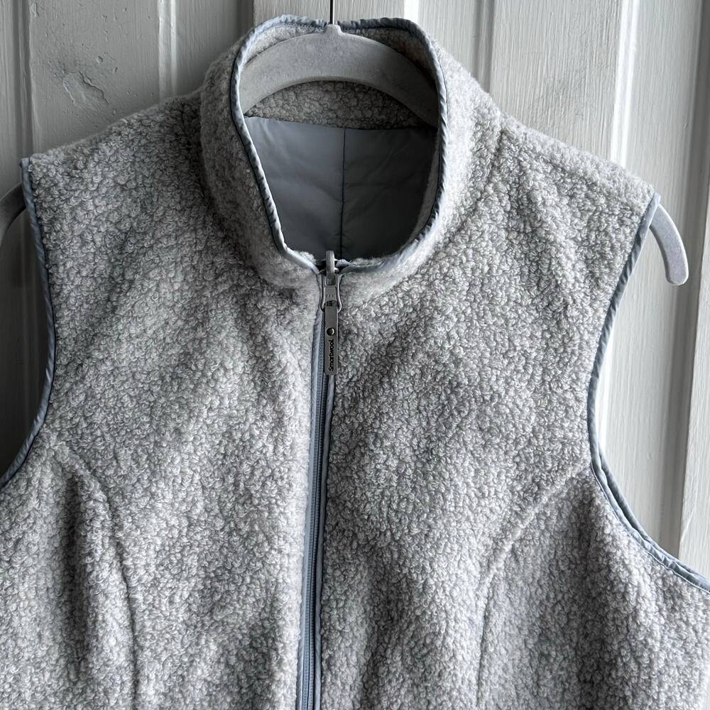 Smartwool Anchor Line Reversible Sherpa Vest Gray - Picture 3 of 12